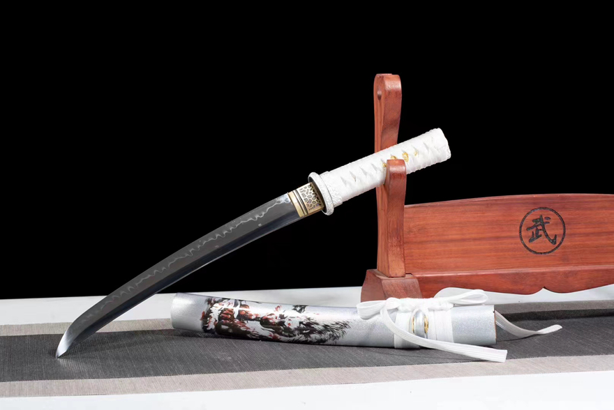 Kiếm Nhật Tanto 12 Inch – Phiên Bản Huyết Lang T10 Đốt Lưỡi Thủ Công