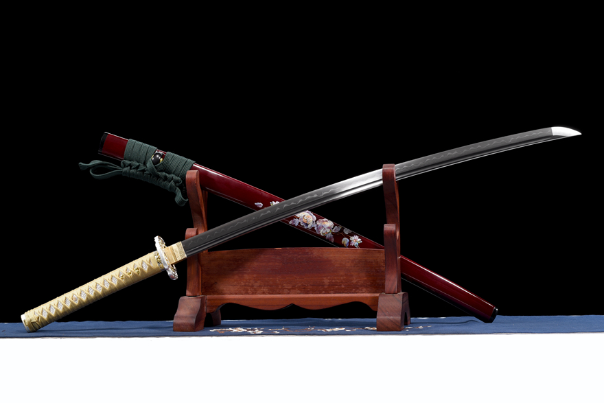 Kiếm Nhật Samurai Katana Xích Linh – Phiên Bản Thép T10 Tôi Đất Sét Cao Cấp