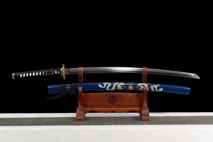 Kiếm Nhật Katana Thép Đặc Biệt Đốt Sống Nhị Long Hí Châu