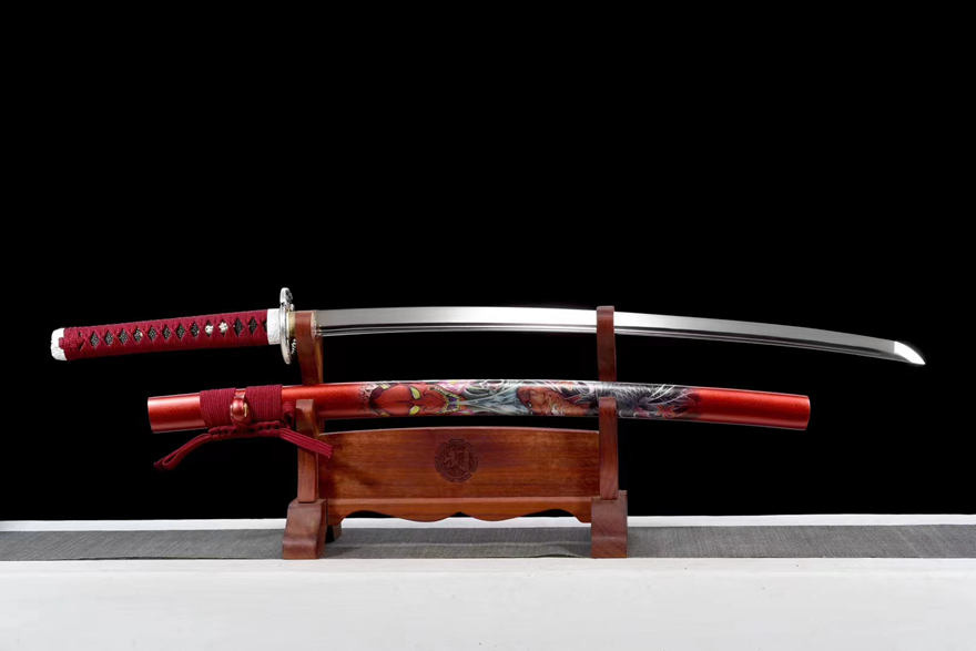 Kiếm Nhật Samurai Katana Bạch Xà Vũ - Phiên Bản Thép Lò Xo Cao Cấp