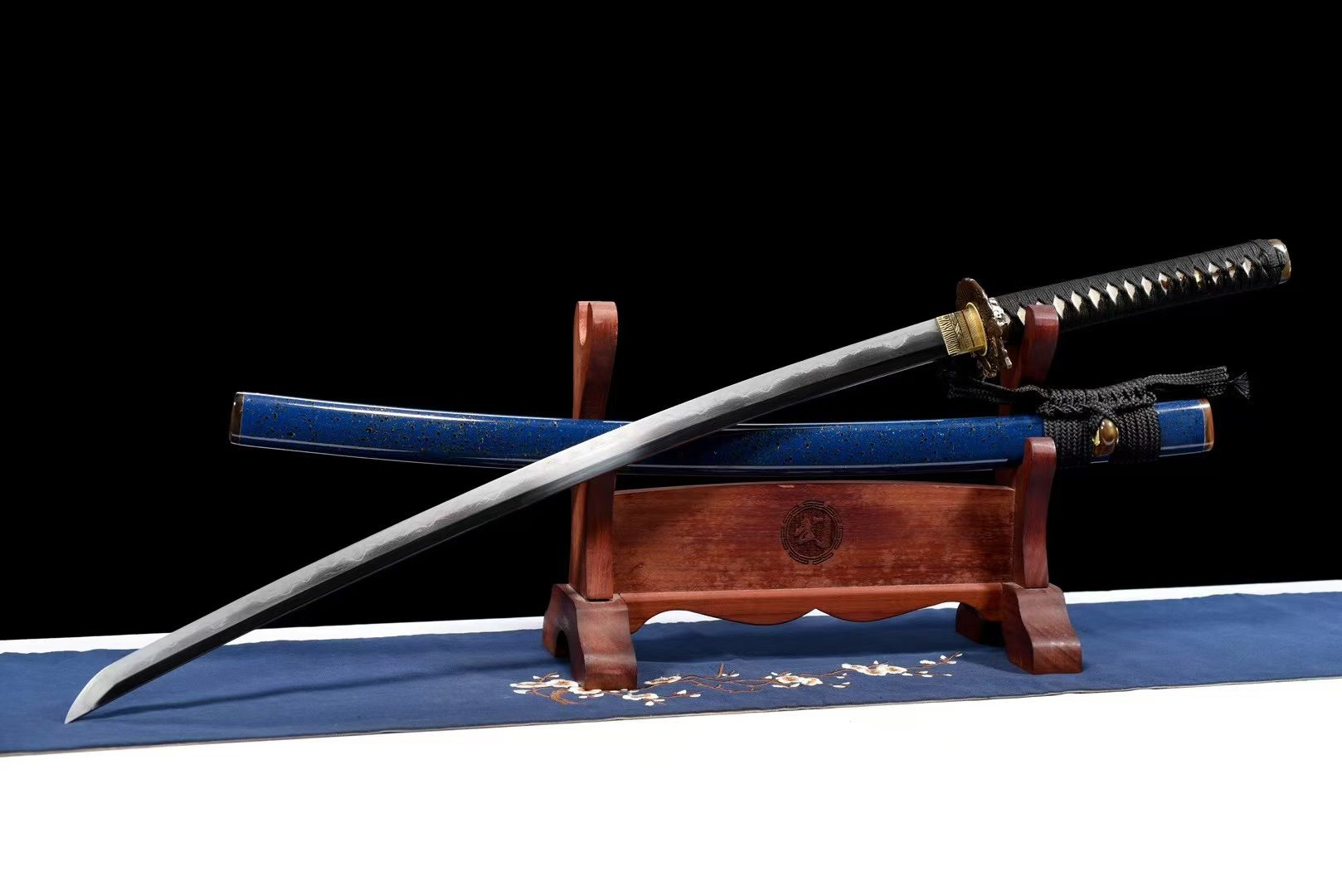 Kiếm Nhật Katana Cao Cấp Chung Quỳ Trảm Quỷ – Kết Cấu Thép Bọc, Mài Nhật 3 Cấp, Yokote Thật