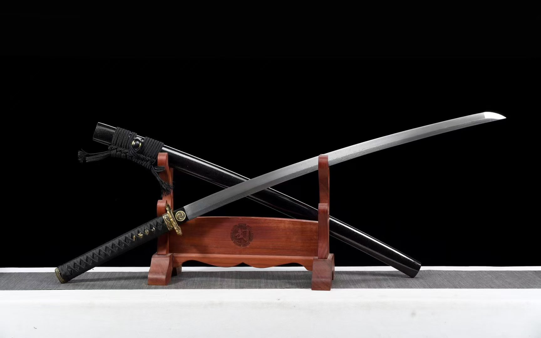 Kiếm Nhật Katana Hoa Văn Damascus Cao Cấp Thiện Ác