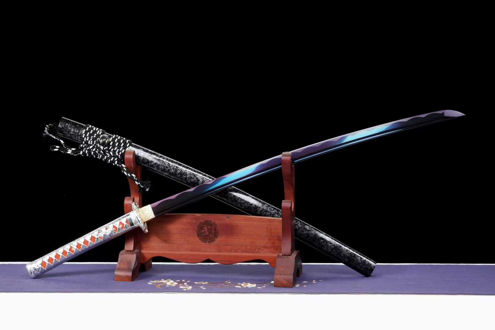 Kiếm Nhật Katana Thiên Tịch – Thép Trung Carbon, Mạ Tím Cổ Điển, Phiên Bản Hiệu Năng