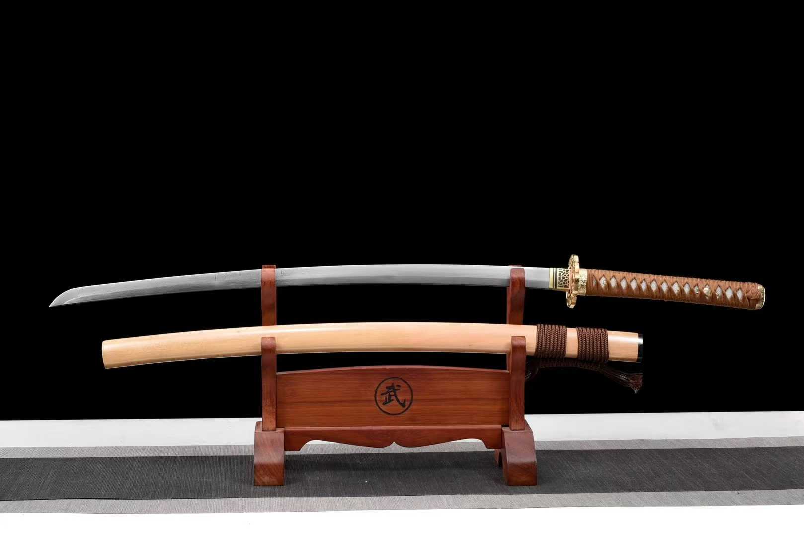 Kiếm Nhật Katana Hoa Khôi (Oiran) – Thép Trăm Luyện Cao Cấp, Hoa Văn Rèn Thủ Công